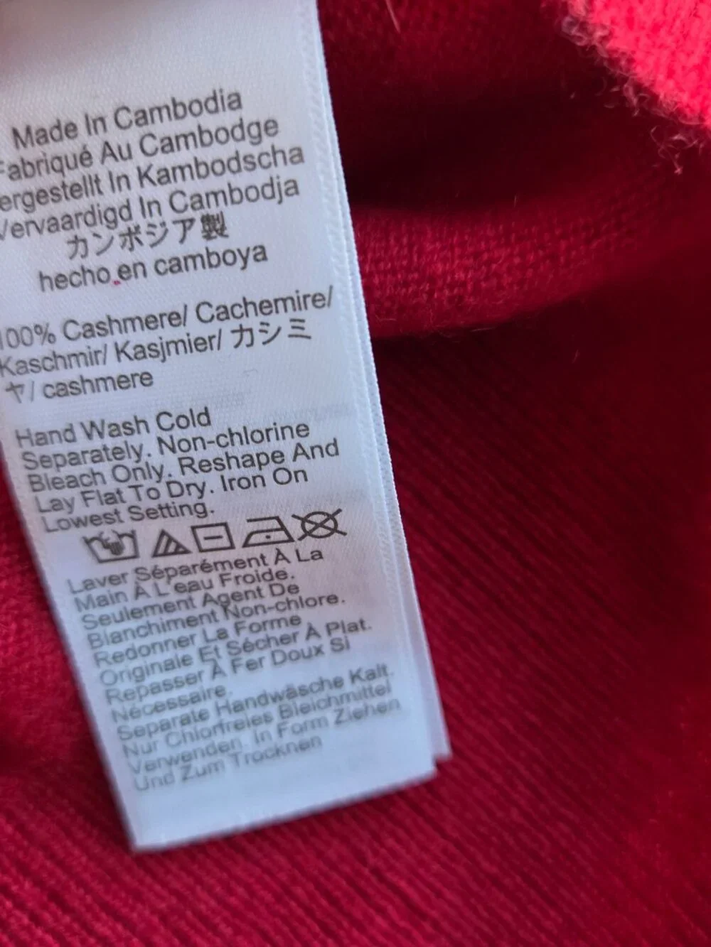 NWoT J.Crew $158 100% Goat Cashmere Cozy Soft Crewneck Sweater Red #BE895